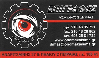 ΟΝΟΜΑ ΚΑΙ ΣΗΜΑ - ΕΠΙΓΡΑΦΕΣ ΠΕΙΡΑΙΑΣ