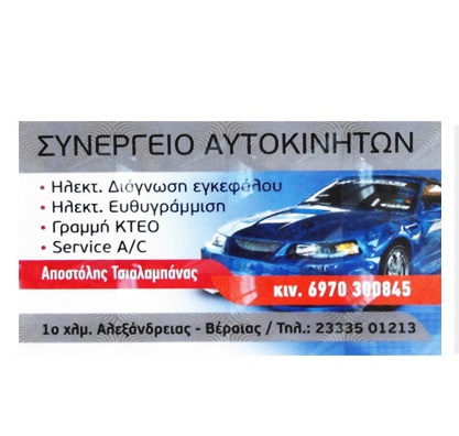 ΤΣΙΑΛΑΜΠΑΝΑΣ ΑΠΟΣΤΟΛΟΣ - ΣΥΝΕΡΓΕΙΟ ΑΥΤΟΚΙΝΗΤΩΝ ΑΛΕΞΑΝΔΡΕΙΑ - SERVICE ΚΛΙΜΑΤΙΣΤΙΚΩΝ ΑΥΤΟΚΙΝΗΤΩΝ